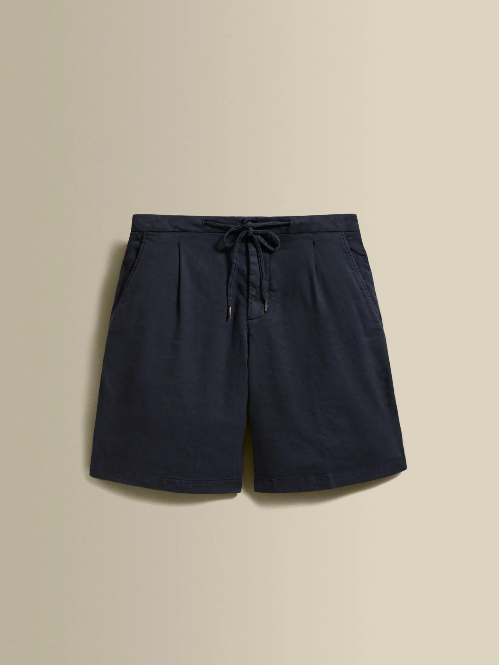 Clearance Linen Jersey Pleated Shorts Trousers & Shorts