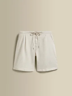 Hot Linen Jersey Pleated Shorts Trousers & Shorts