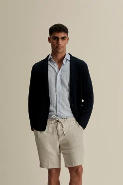 Hot Linen Jersey Pleated Shorts Trousers & Shorts