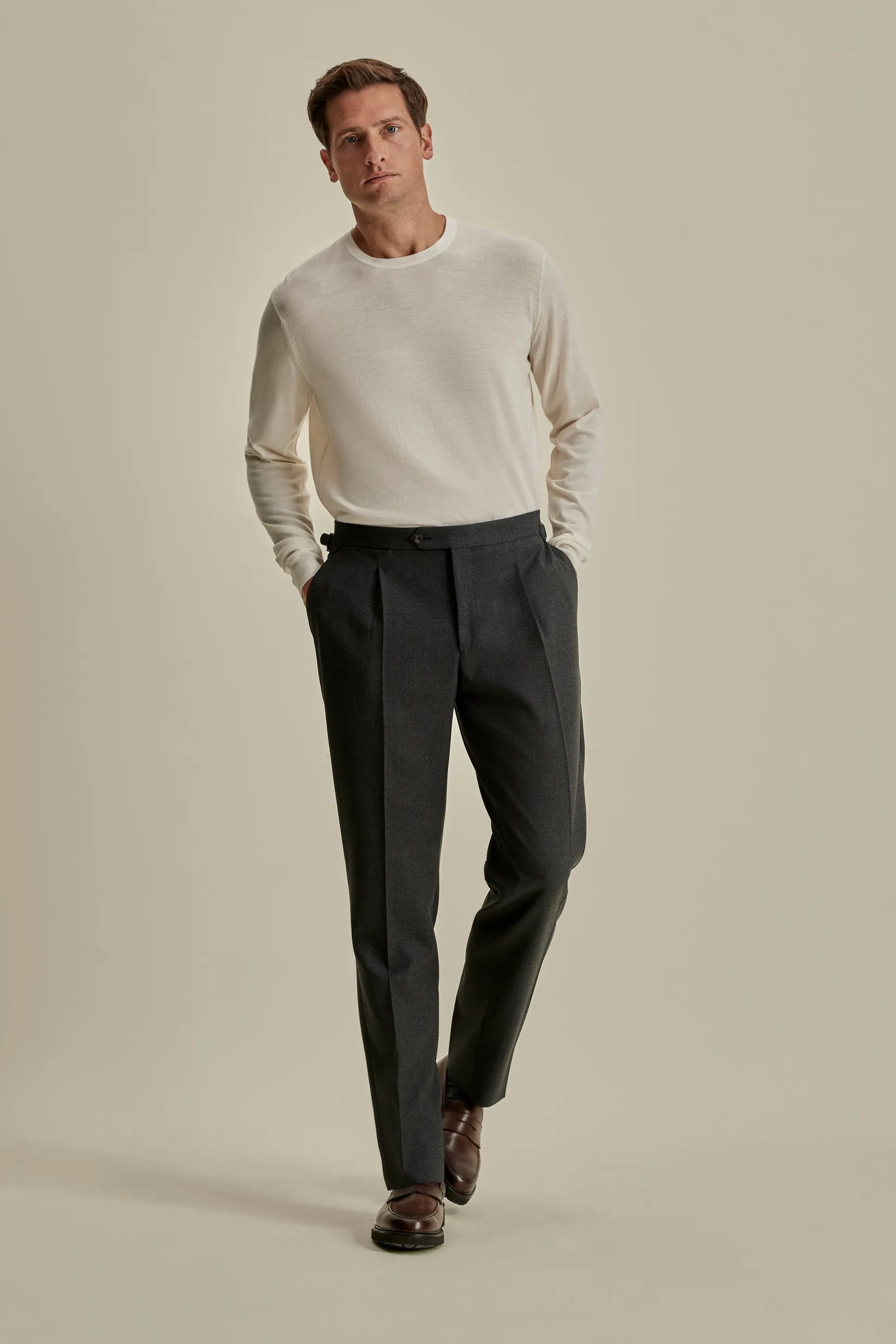 Best Merino Wool Extrafine Crew Neck Sweater Knitwear