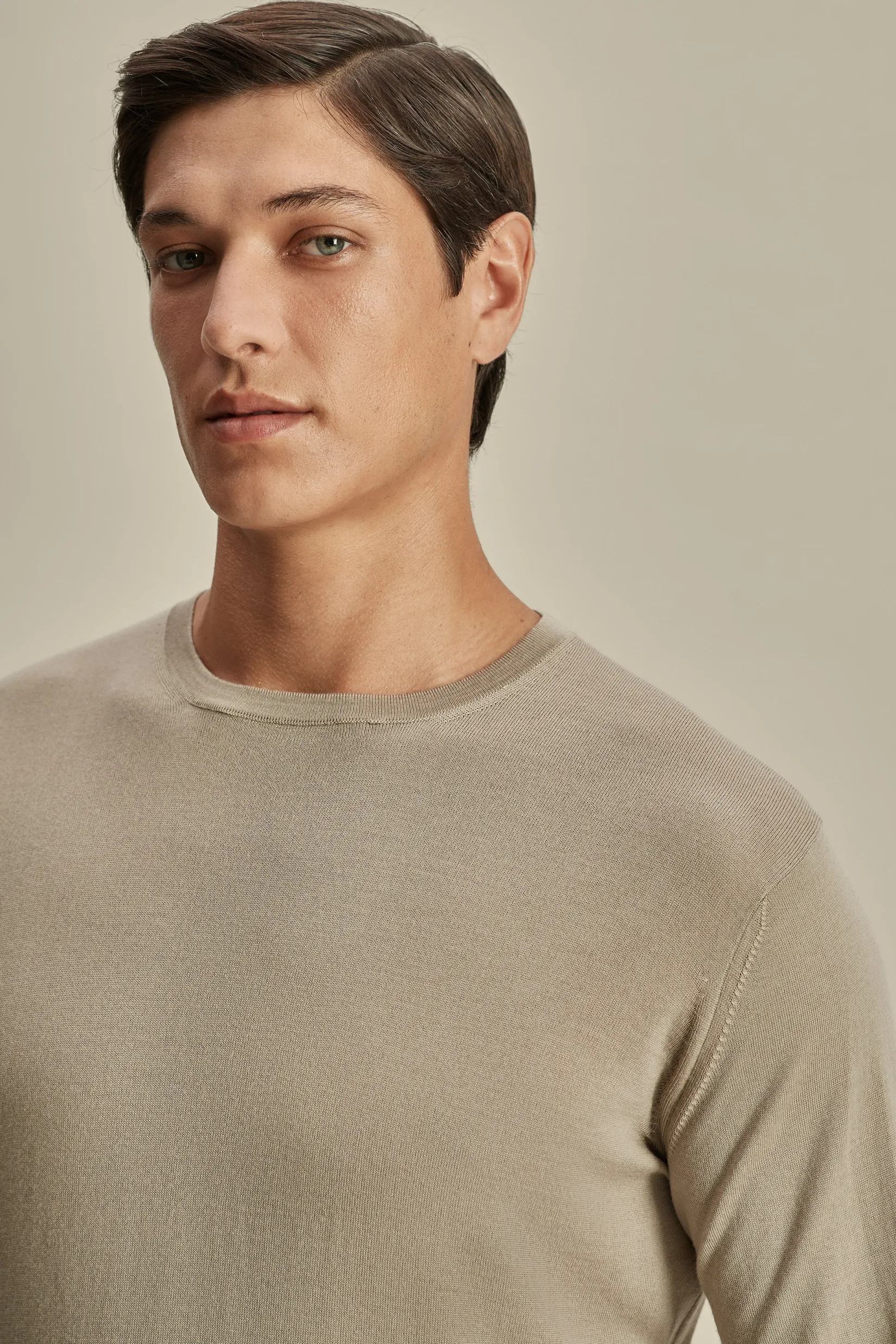 New Merino Wool Extrafine Crew Neck Sweater Knitwear