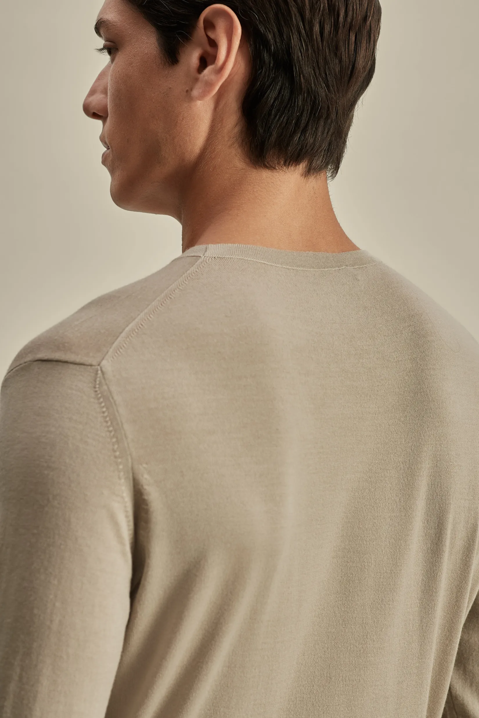 New Merino Wool Extrafine Crew Neck Sweater Knitwear