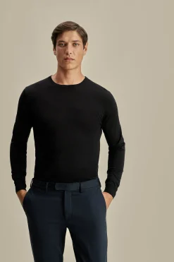New Merino Wool Extrafine Crew Neck Sweater Knitwear