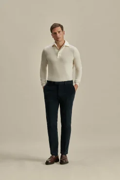 Best Merino Wool Extrafine Long Sleeve Polo Shirt T-Shirts & Polos|Knitwear