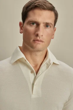 Best Merino Wool Extrafine Long Sleeve Polo Shirt T-Shirts & Polos|Knitwear