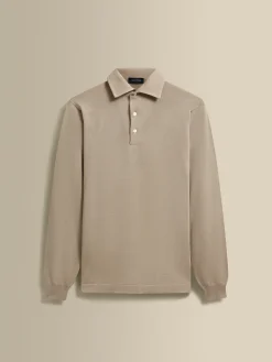 Discount Merino Wool Extrafine Long Sleeve Polo Shirt T-Shirts & Polos|Knitwear