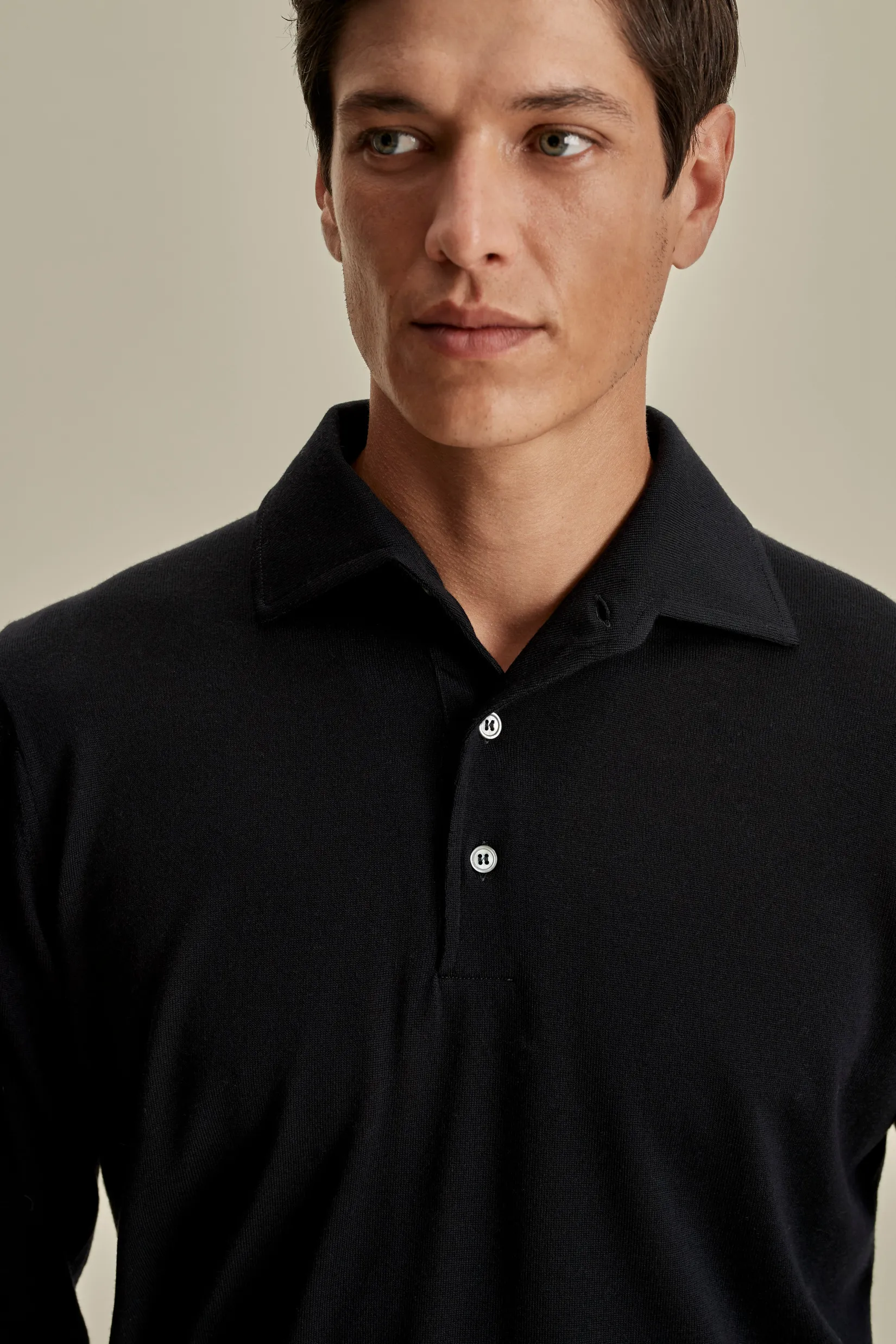 Online Merino Wool Extrafine Long Sleeve Polo Shirt T-Shirts & Polos|Knitwear