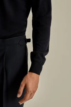 Online Merino Wool Extrafine Long Sleeve Polo Shirt T-Shirts & Polos|Knitwear
