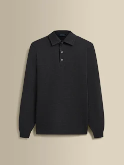 Outlet Merino Wool Extrafine Long Sleeve Polo Shirt T-Shirts & Polos|Knitwear