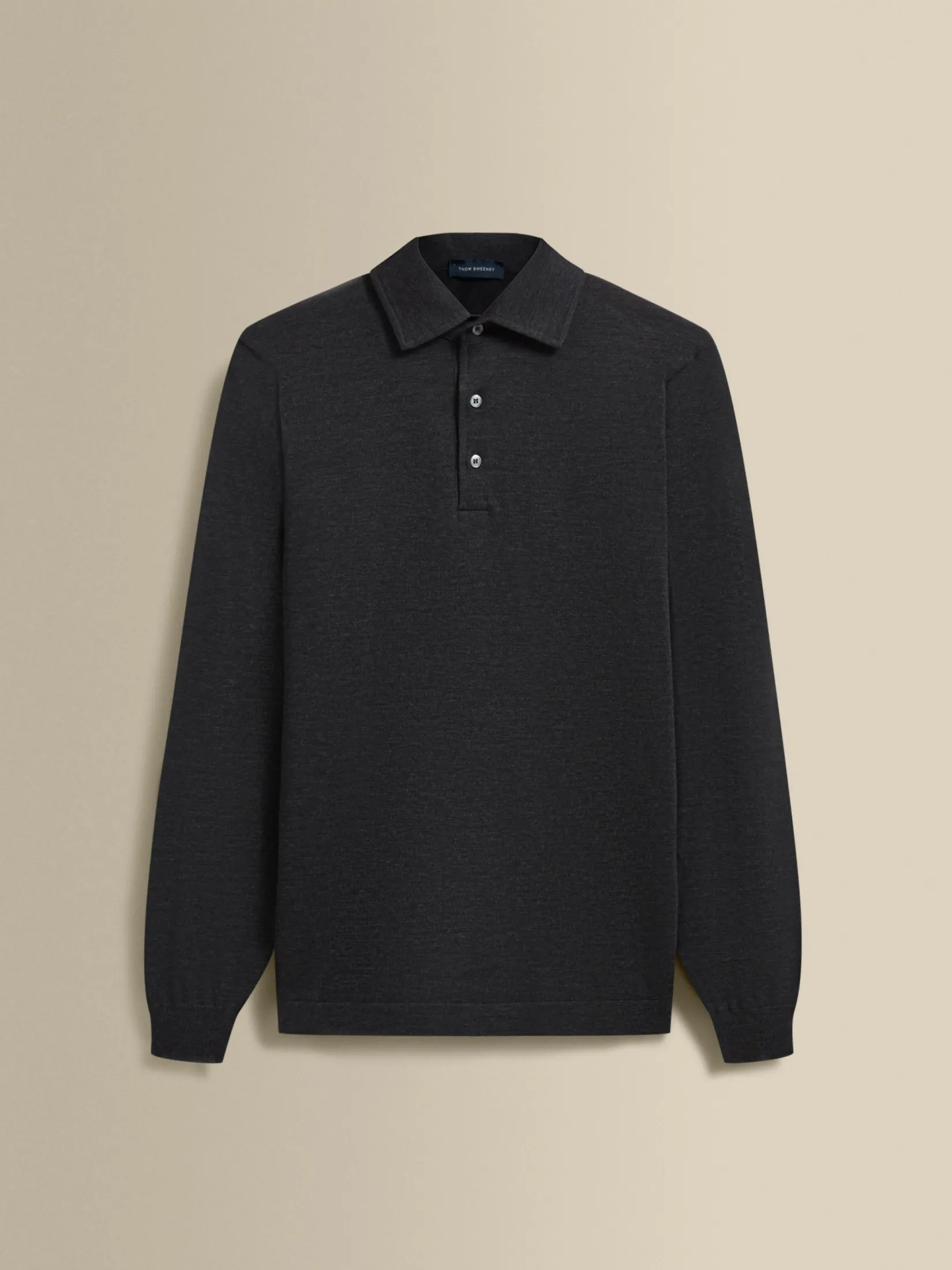 Outlet Merino Wool Extrafine Long Sleeve Polo Shirt T-Shirts & Polos|Knitwear