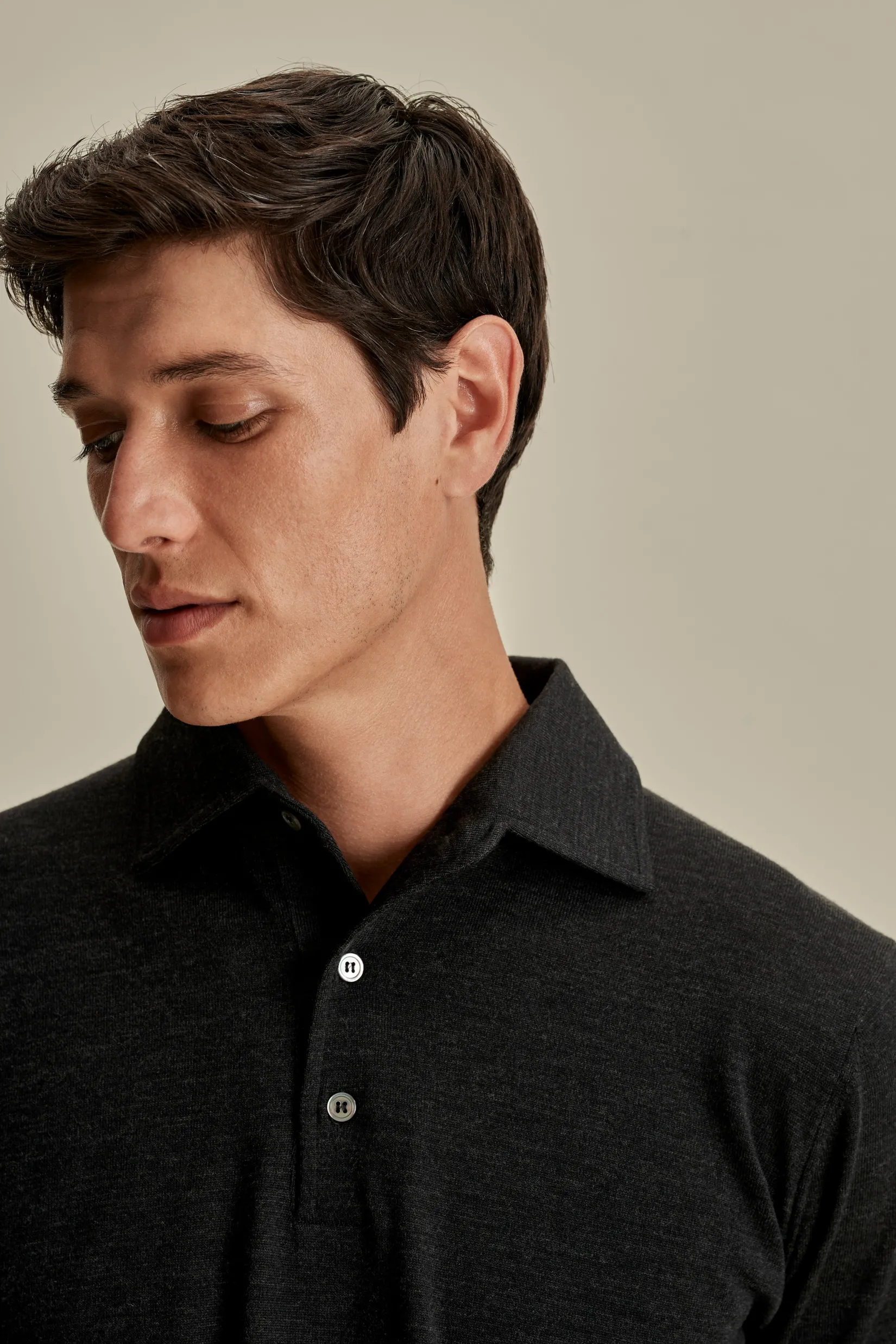 Outlet Merino Wool Extrafine Long Sleeve Polo Shirt T-Shirts & Polos|Knitwear