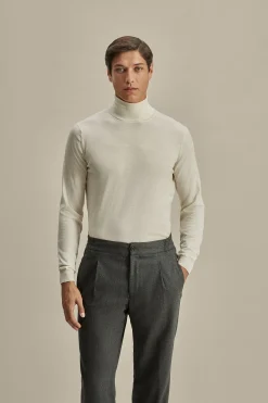 Discount Merino Wool Extrafine Roll Neck Sweater Knitwear