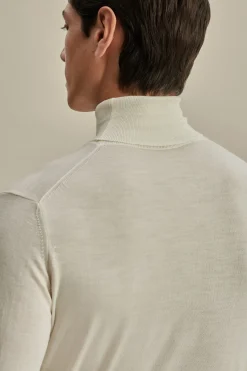 Discount Merino Wool Extrafine Roll Neck Sweater Knitwear