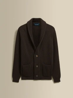 Hot Merino Wool Single Breasted Shawl Cardigan Knitwear