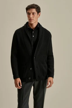 New Merino Wool Single Breasted Shawl Cardigan Knitwear