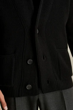 New Merino Wool Single Breasted Shawl Cardigan Knitwear