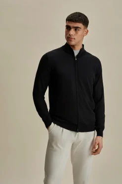 Best Merino Wool Zip-Through Mock Neck Knit Knitwear