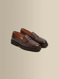 Sale Pebble Grain Leather Penny Loafer Shoes Shoes
