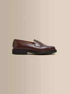 Sale Pebble Grain Leather Penny Loafer Shoes Shoes