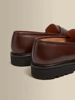 Sale Pebble Grain Leather Penny Loafer Shoes Shoes