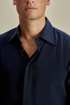 Clearance Silk Lecce Collar Fly Front Shirt Shirts