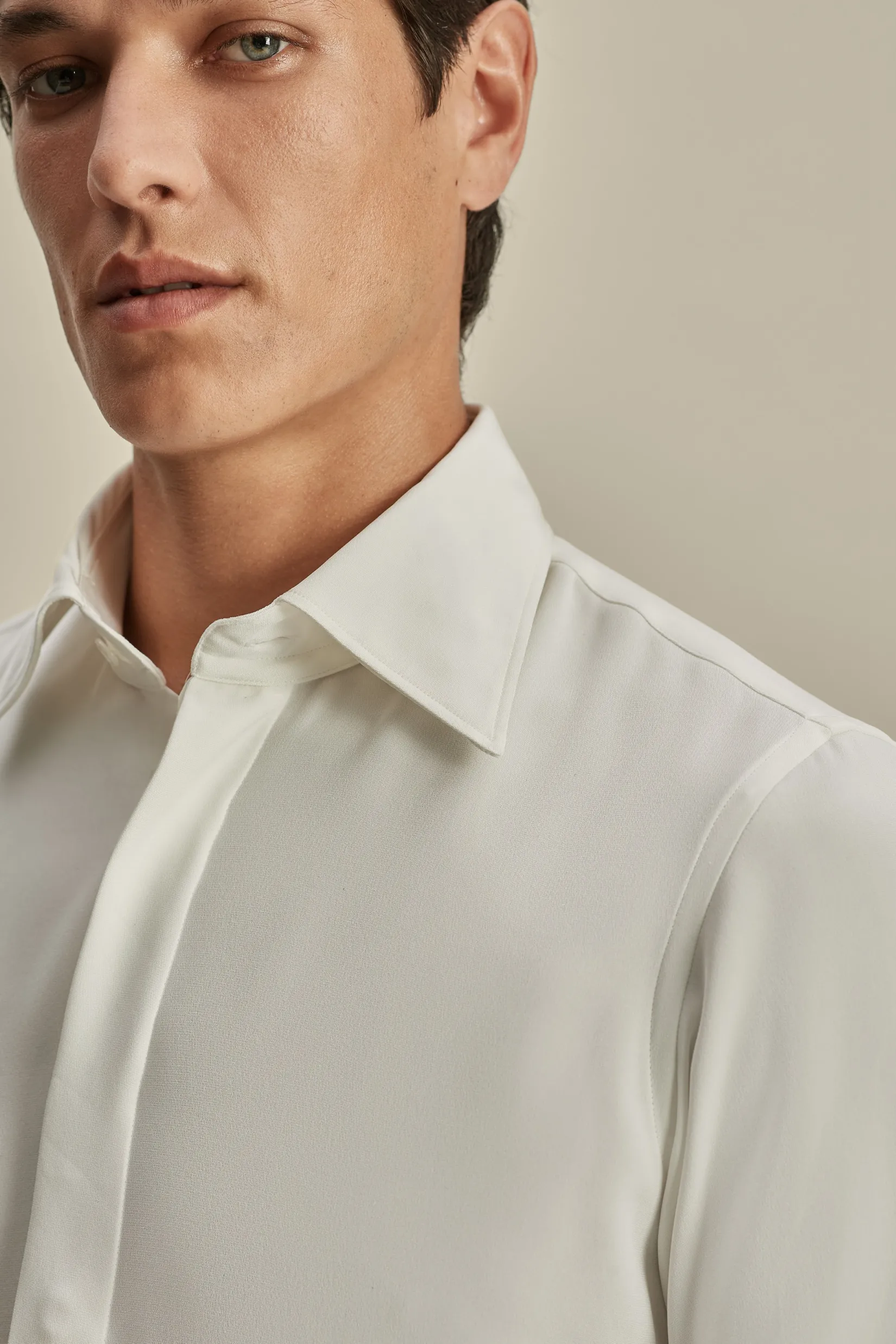 Silk Lecce Collar Fly Front Shirt Shirts