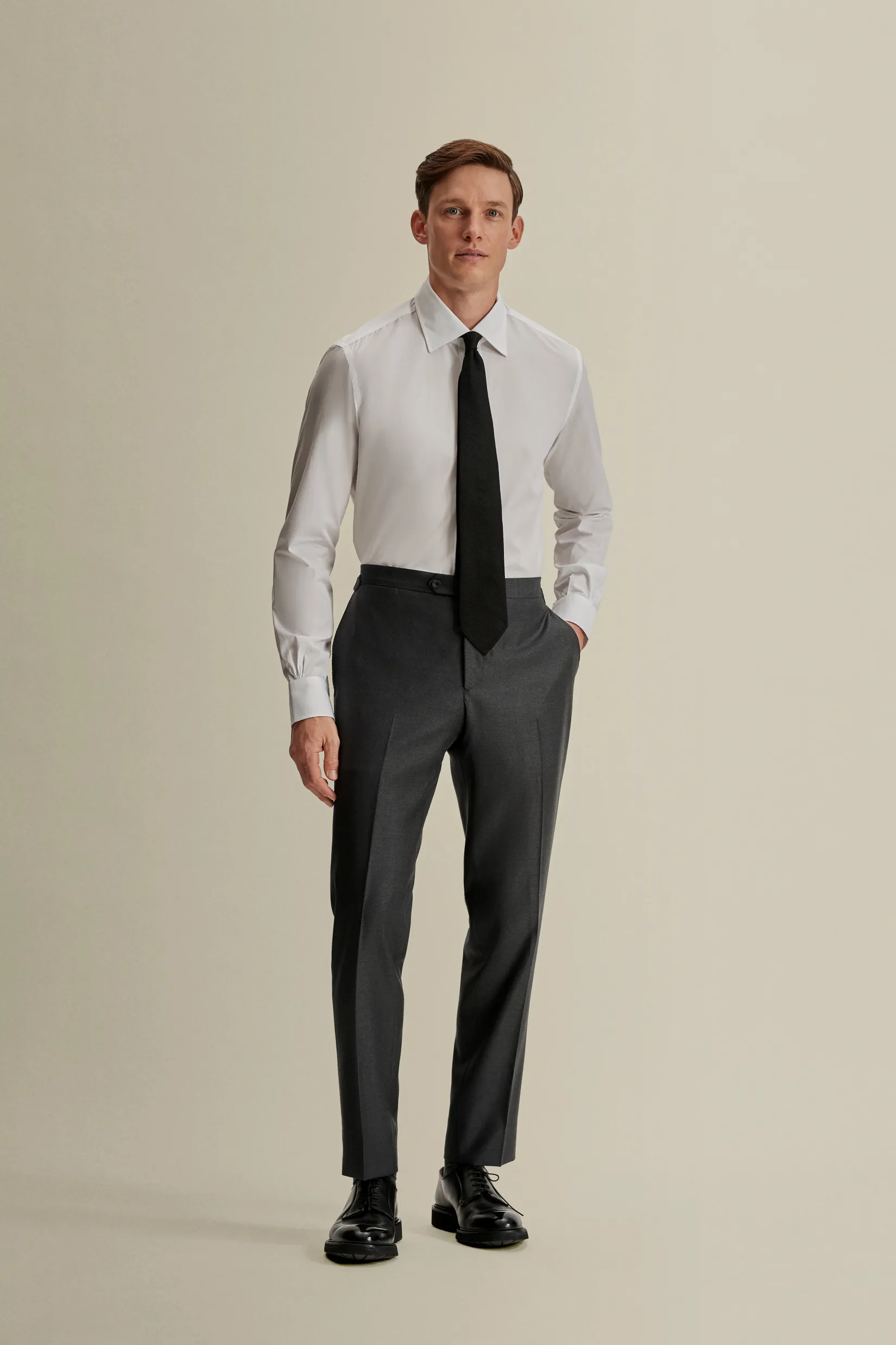 Clearance Solid Poplin Point Collar Shirt Shirts