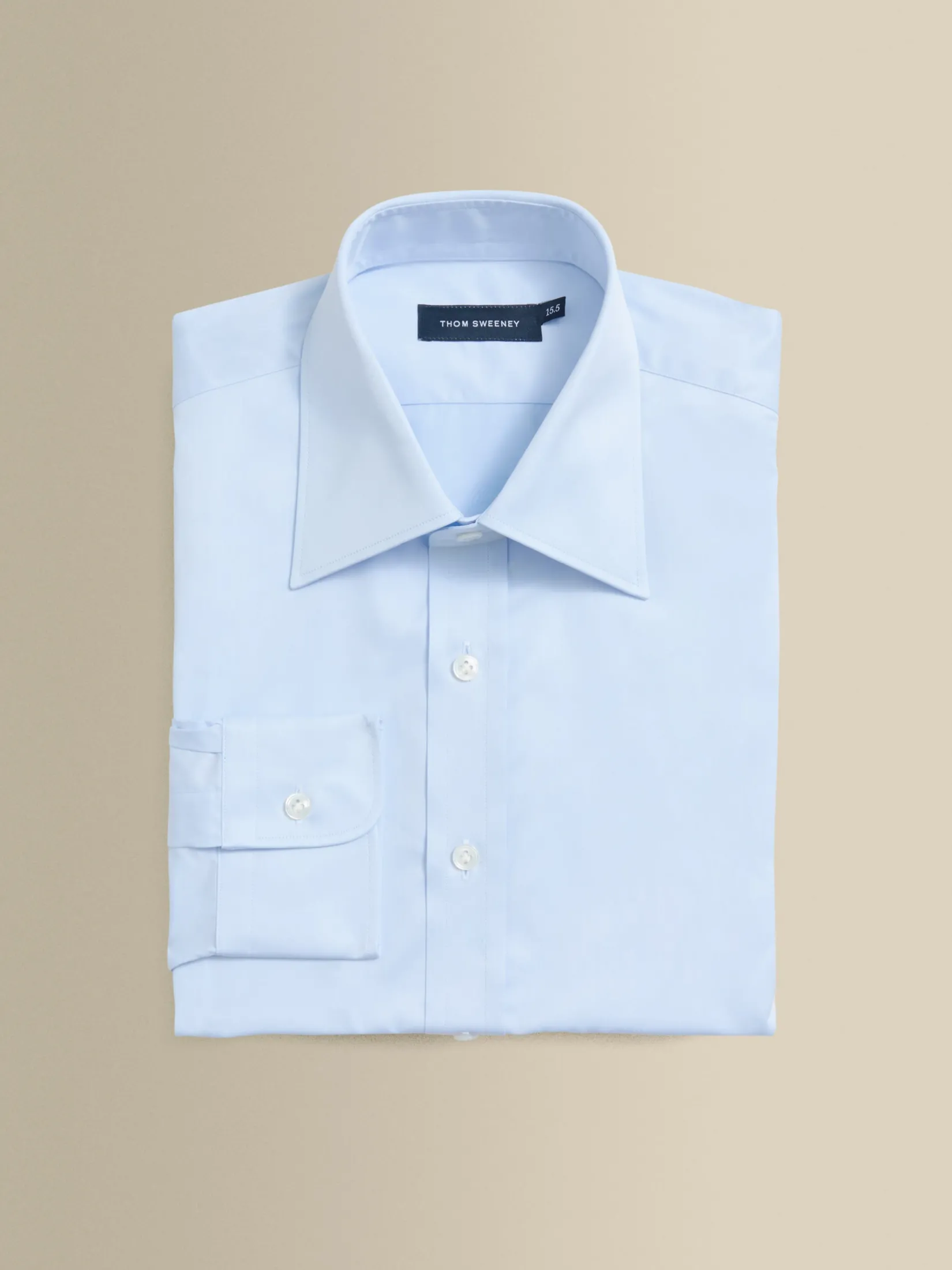 Outlet Solid Poplin Point Collar Shirt Shirts