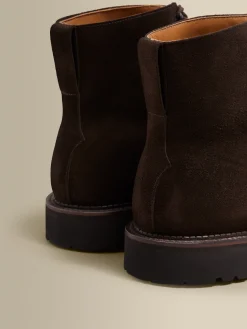 Online Split Suede Derby Boots Shoes