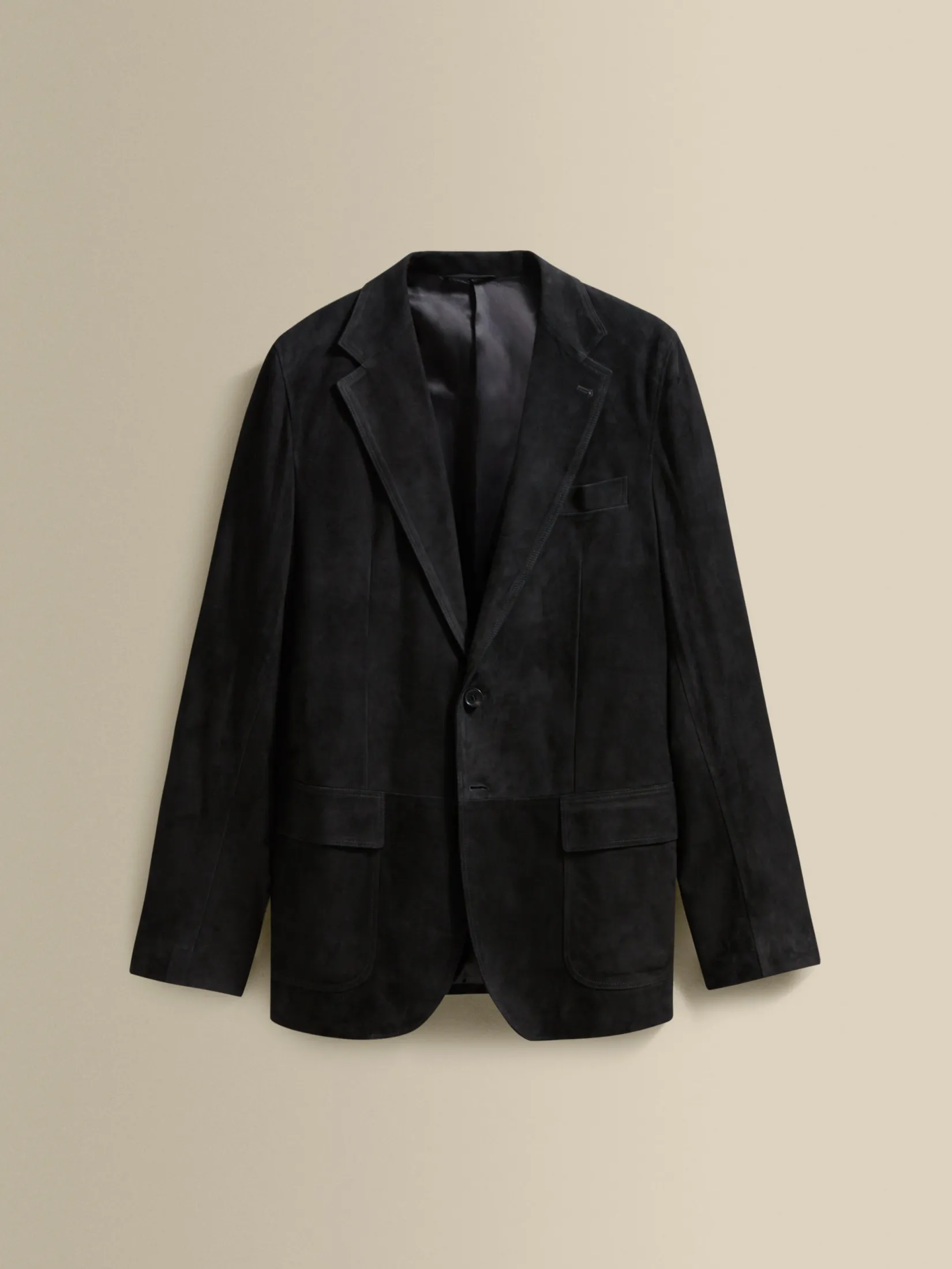 Hot Suede Notch Lapel Jacket Outerwear