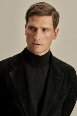 Hot Suede Notch Lapel Jacket Outerwear