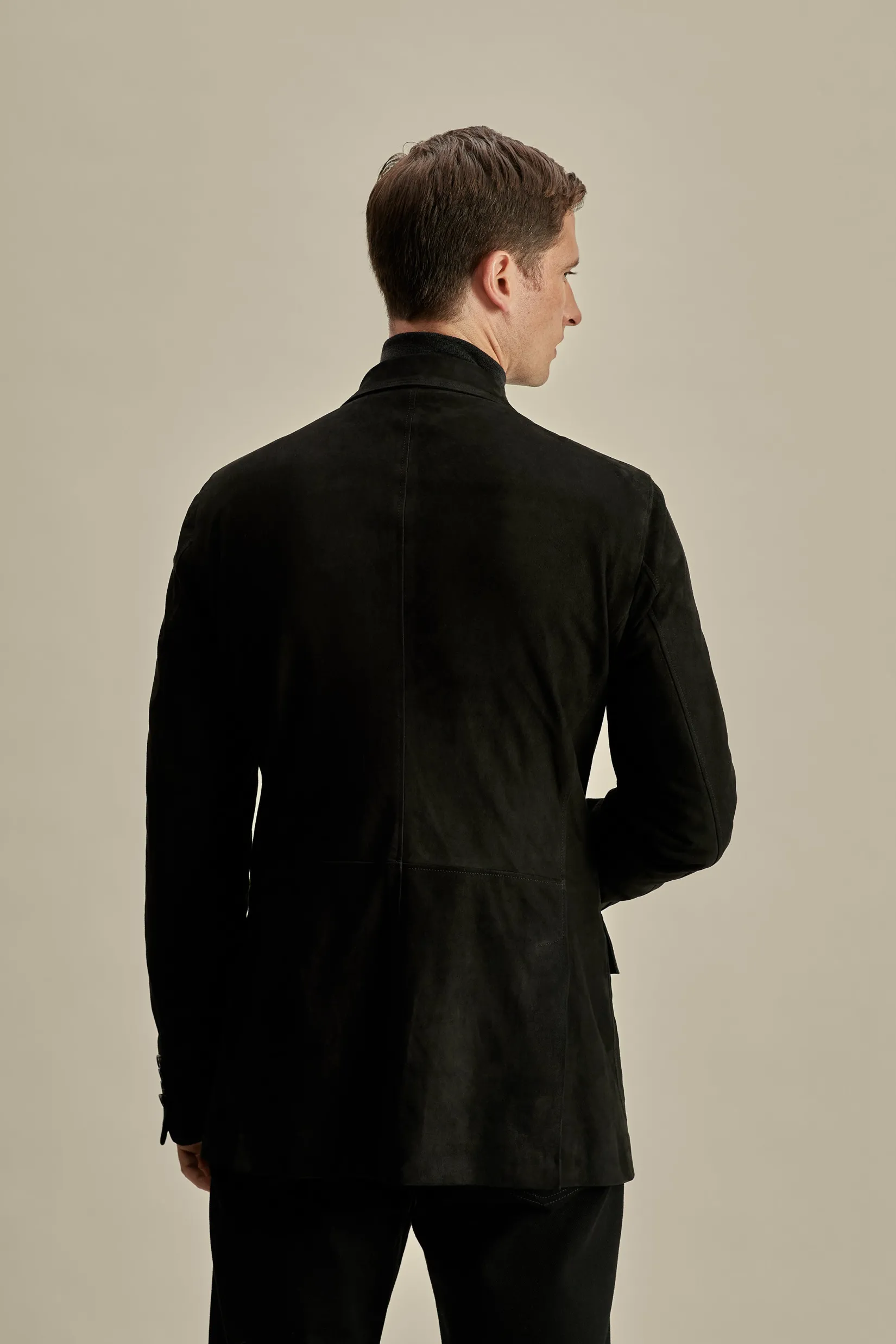 Hot Suede Notch Lapel Jacket Outerwear