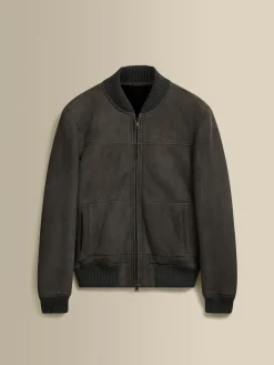 New Suede Sheepskin Bomber Jacket Outerwear