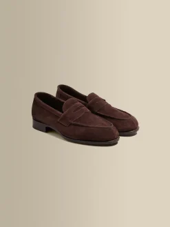 Discount Suede Split Toe Loafer Shoes Shoes