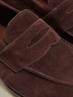 Discount Suede Split Toe Loafer Shoes Shoes