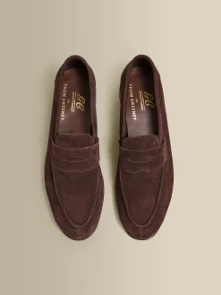 Discount Suede Split Toe Loafer Shoes Shoes