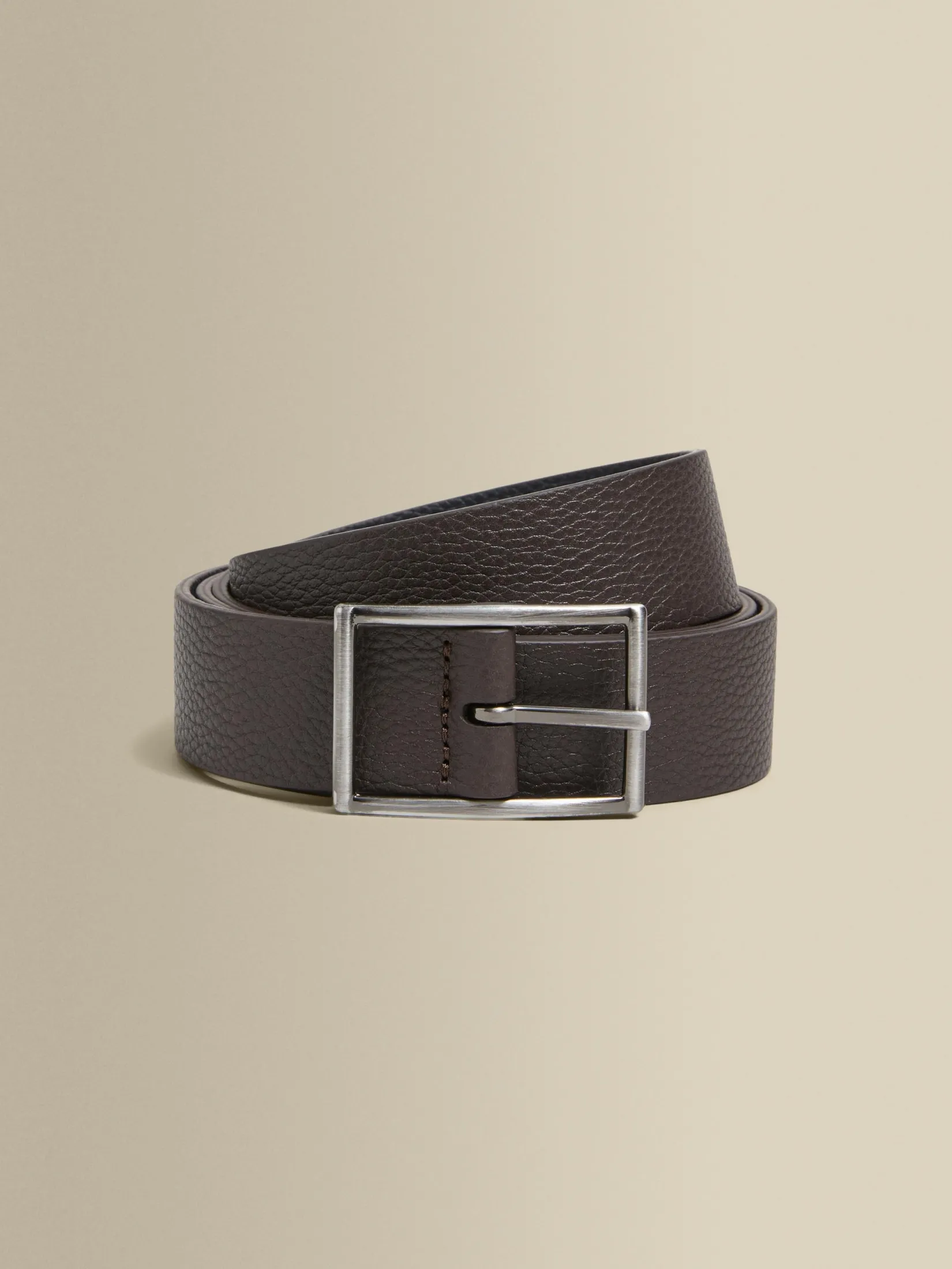 Hot Textured Leather Reversible Belt Accessories