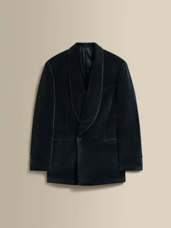 Hot Velvet Double Breasted Shawl Lapel Dinner Jacket Tailoring