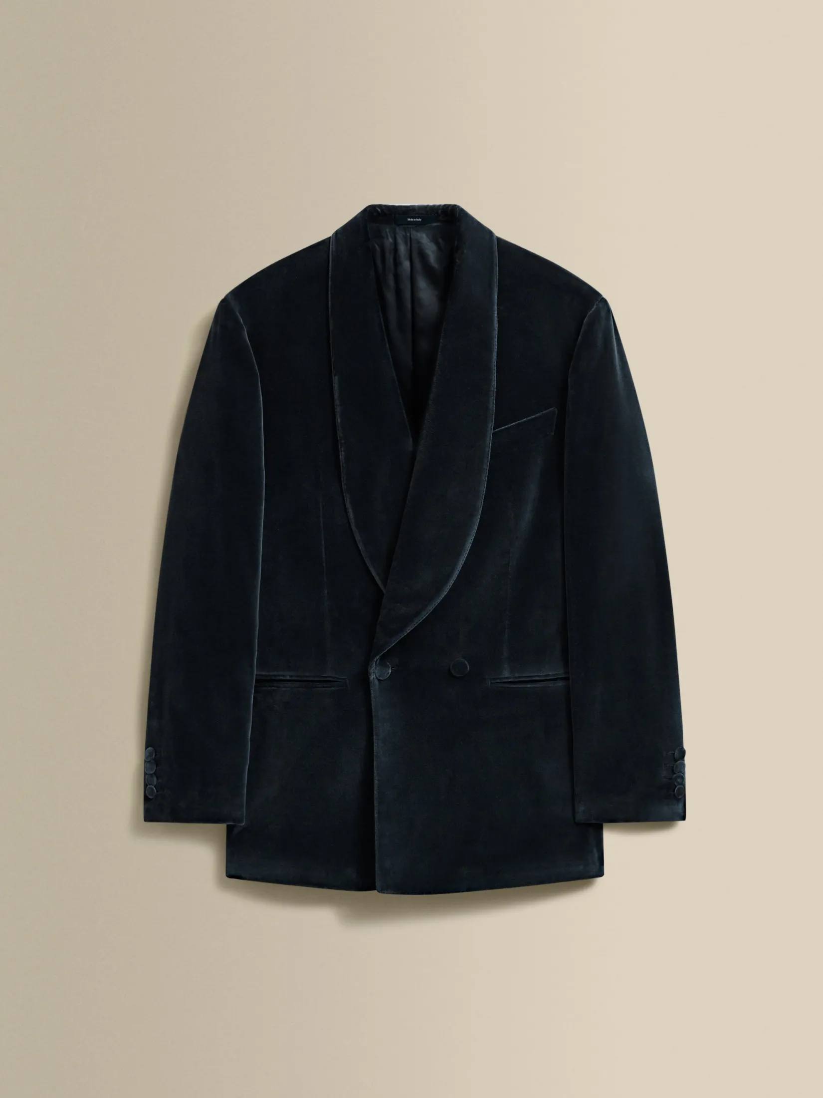 Hot Velvet Double Breasted Shawl Lapel Dinner Jacket Tailoring