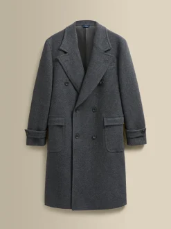 Outlet Wool Cashmere Unstructured Double Breasted Overcoat Outerwear|Tailoring