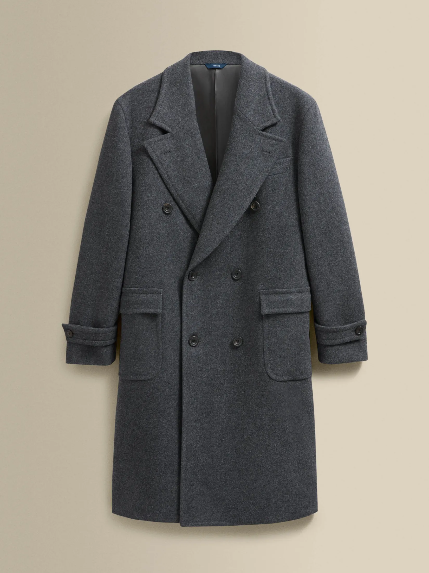 Outlet Wool Cashmere Unstructured Double Breasted Overcoat Outerwear|Tailoring