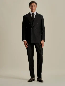 Online Wool Double Breasted Wide Peak Lapel Suit Tailoring