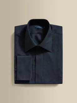 New Wool Silk Fly Front Dress Shirt Shirts