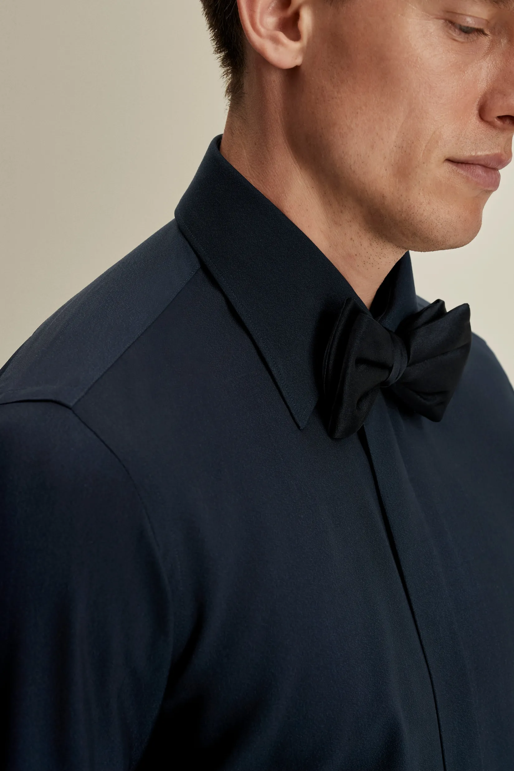 New Wool Silk Fly Front Dress Shirt Shirts