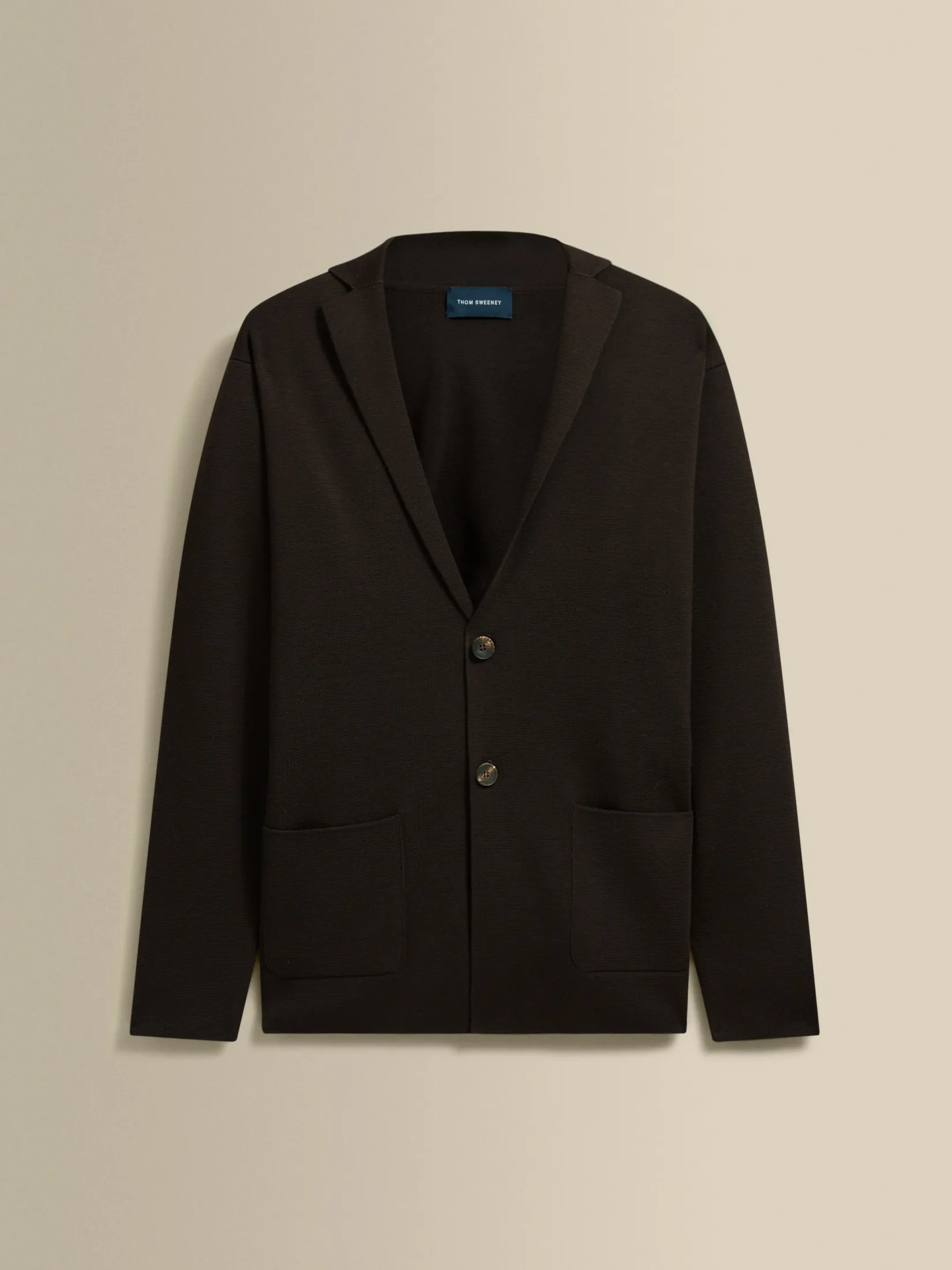 Wool Single Breasted Knitted Blazer Knitwear