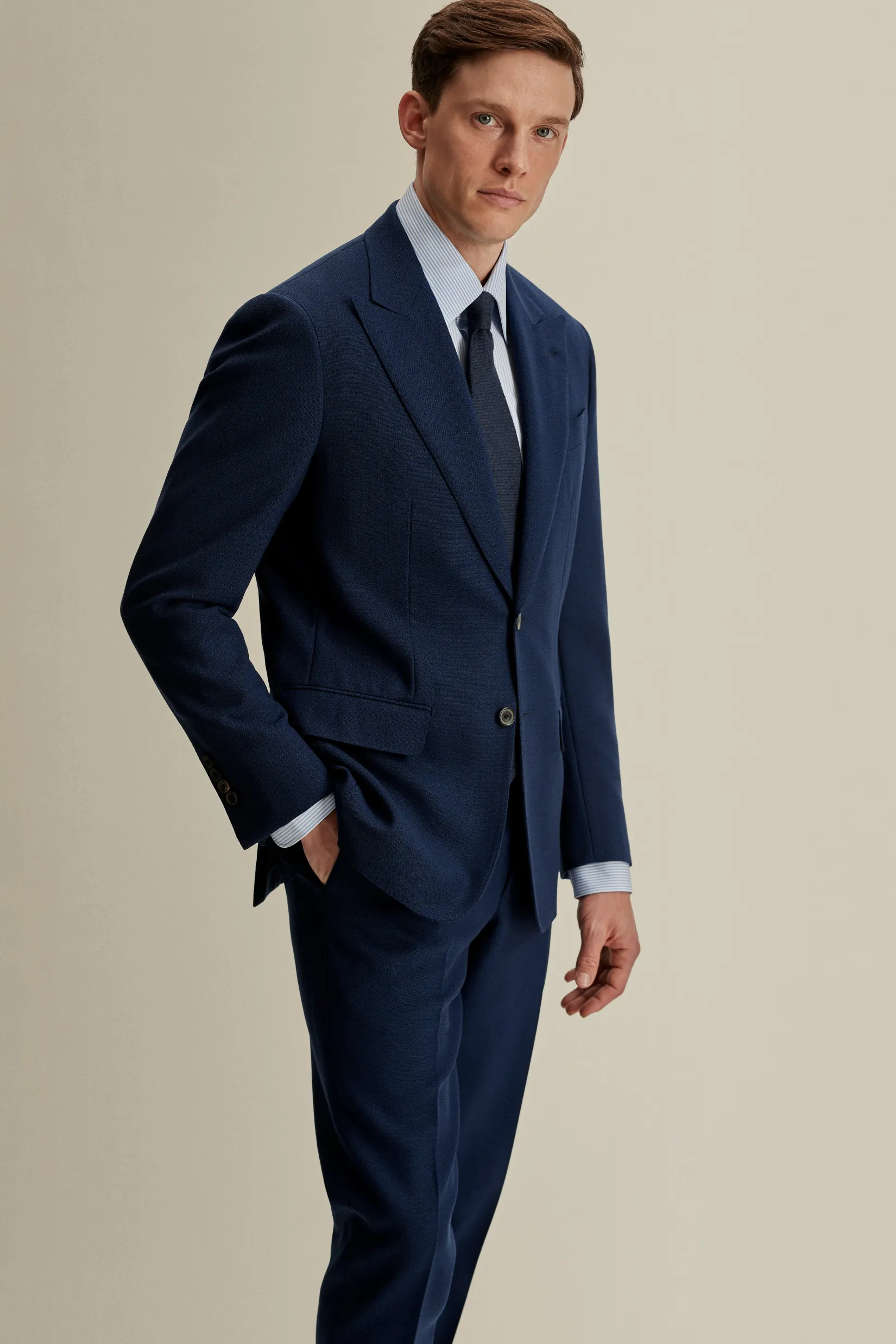 Best Wool Single Breasted Wide Peak Lapel Suit Tailoring