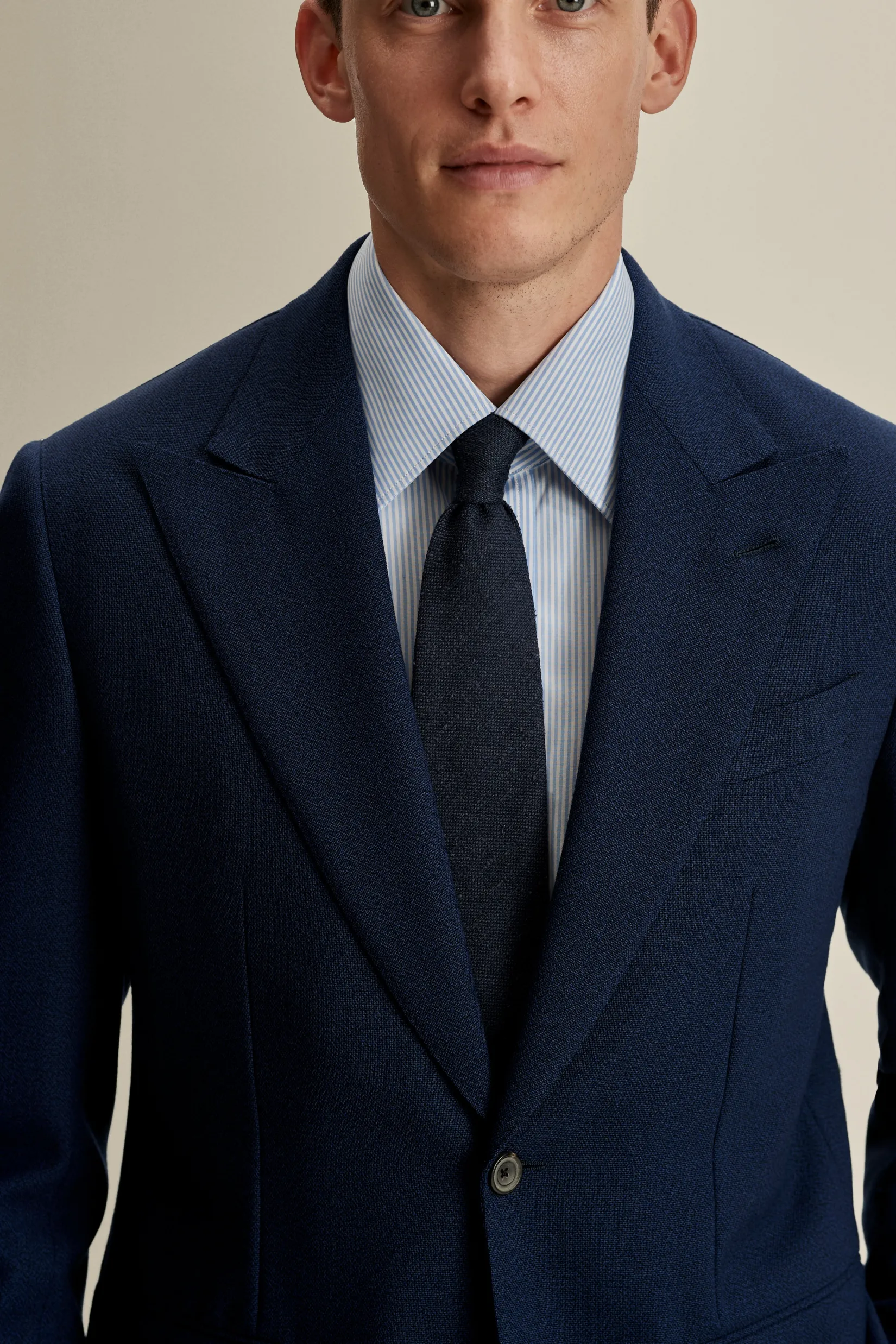 Best Wool Single Breasted Wide Peak Lapel Suit Tailoring