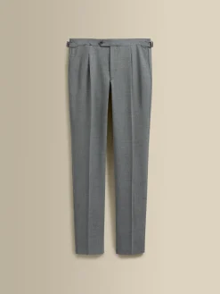 Clearance Wool Single Pleat Tailored Trousers Trousers & Shorts|Tailoring