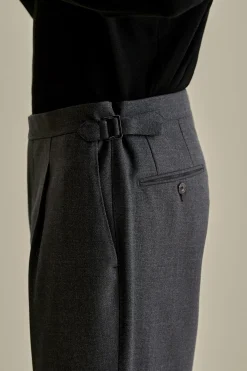 Online Wool Single Pleat Tailored Trousers Trousers & Shorts|Tailoring