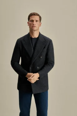 Hot Wool Unstructured Double Breasted Peak Lapel Jacket Tailoring